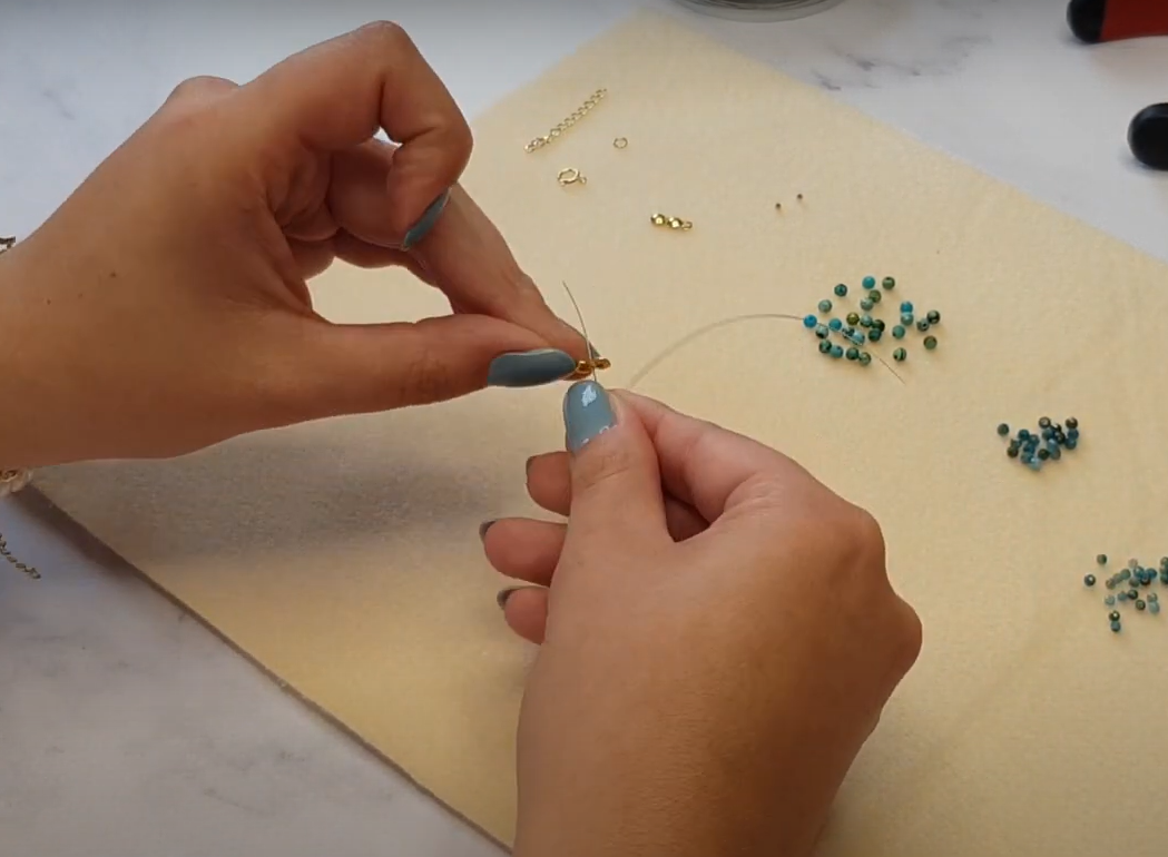 jak zakonczyc naszyjnik lapaczki z kulka 1