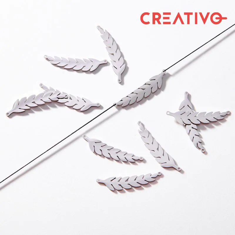 Łącznik ze stali chirurgicznej listek w kolorze srebrnym 36,5 mm [ST2007A]