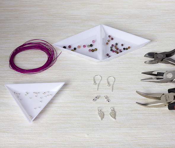 kolczyki z turmalinami