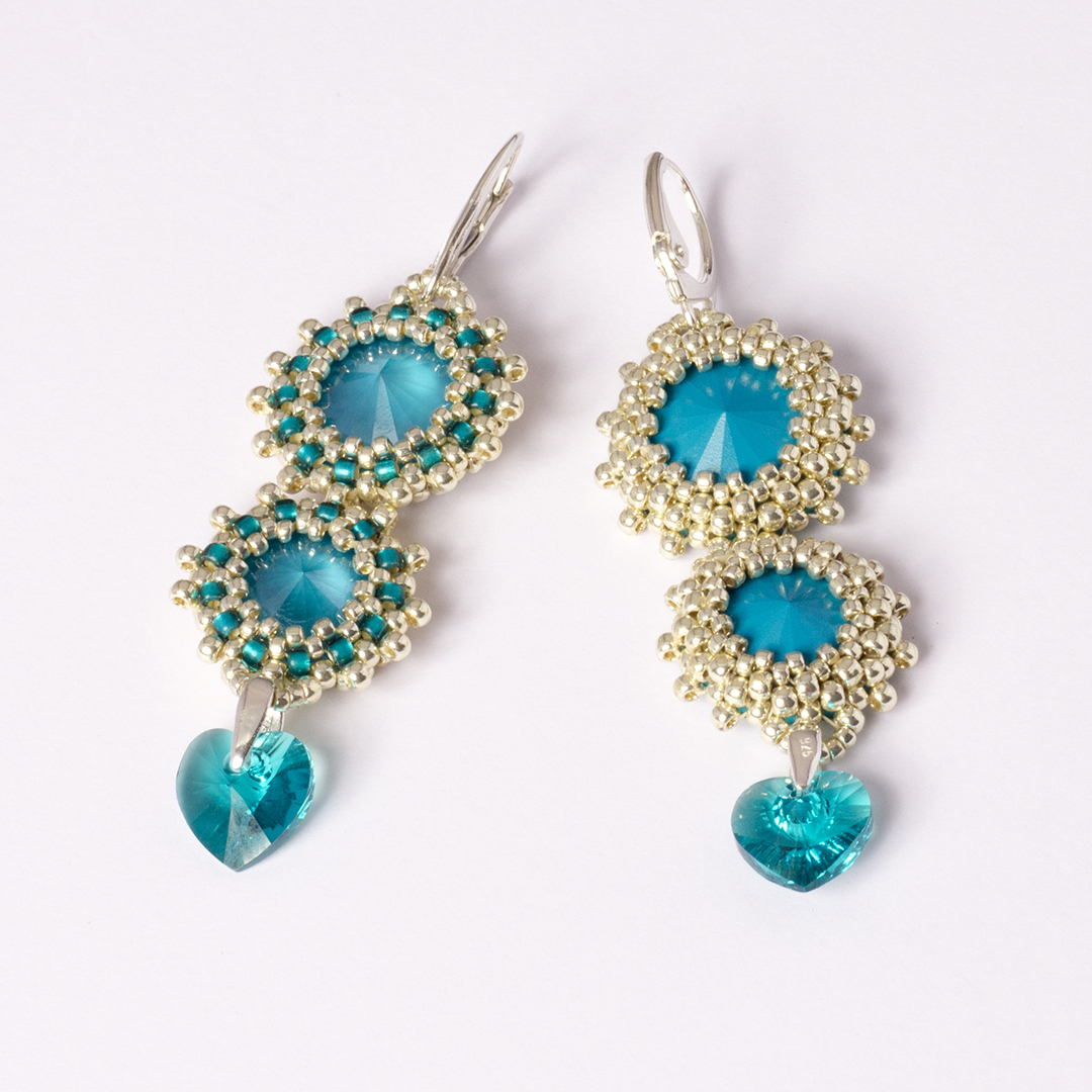 kolczyki z rivoli Swarovski