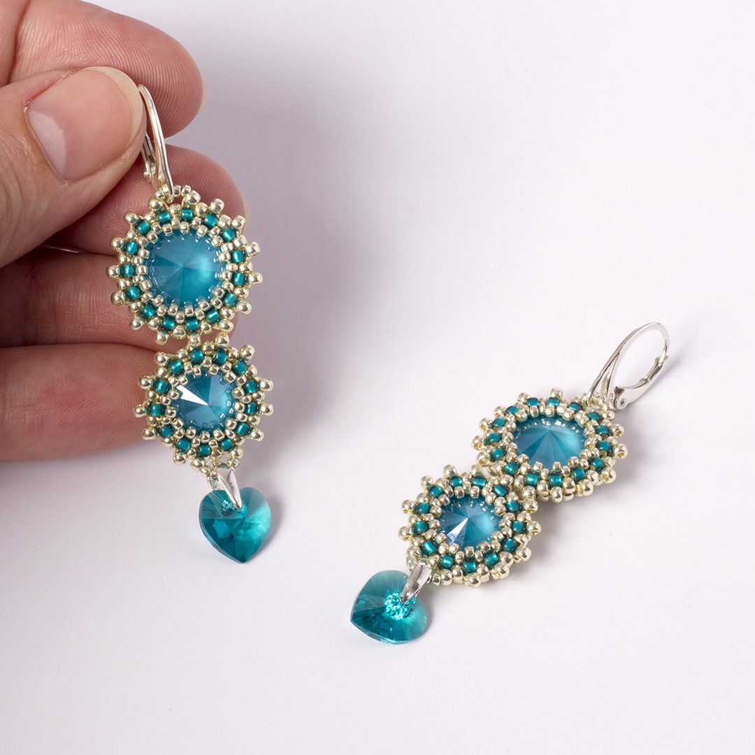 kolczyki z rivoli Swarovski