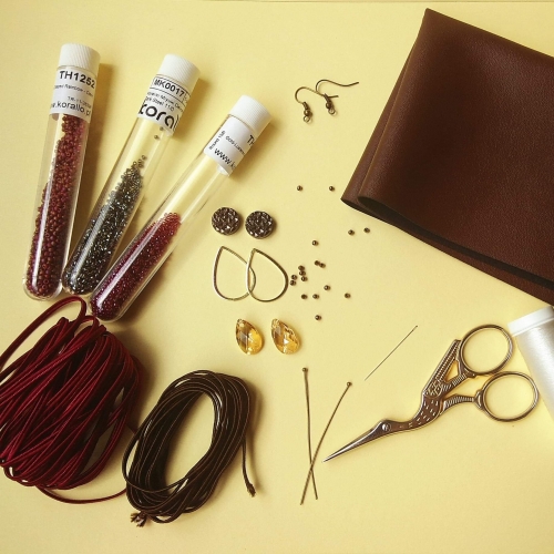 kolczyki sutasz Wiśnie w czekoladzie