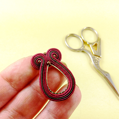 kolczyki sutasz Wiśnie w czekoladzie