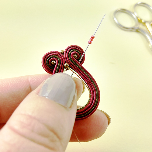 kolczyki sutasz Wiśnie w czekoladzie