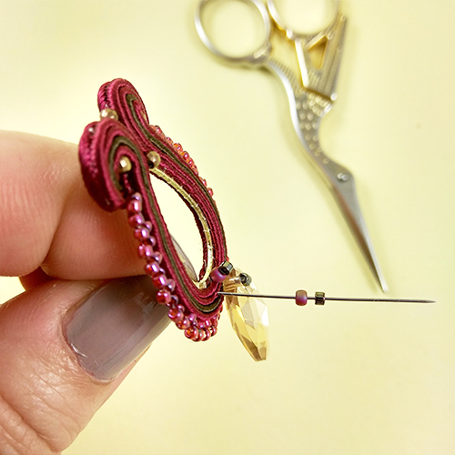 kolczyki sutasz Wiśnie w czekoladzie