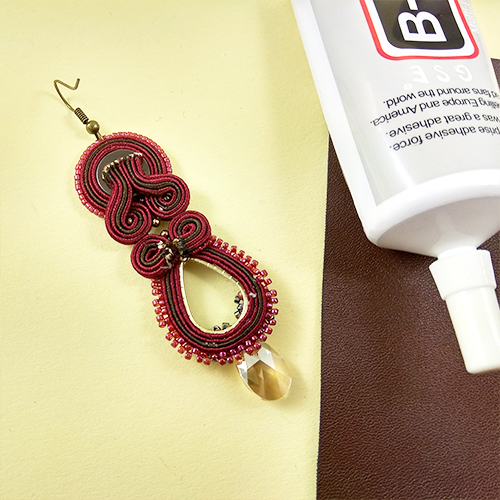 kolczyki sutasz Wiśnie w czekoladzie