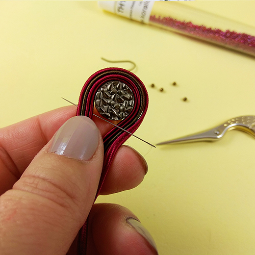 kolczyki sutasz Wiśnie w czekoladzie