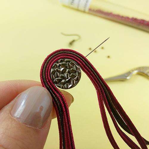 kolczyki sutasz Wiśnie w czekoladzie