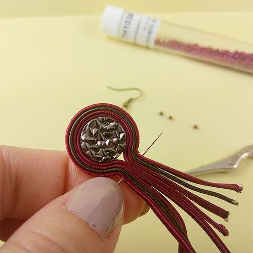 kolczyki sutasz Wiśnie w czekoladzie