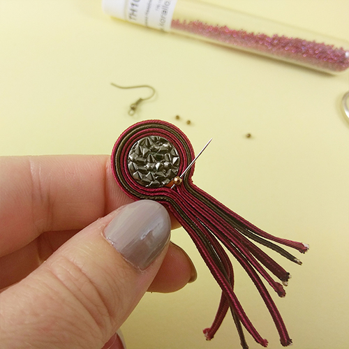 kolczyki sutasz Wiśnie w czekoladzie