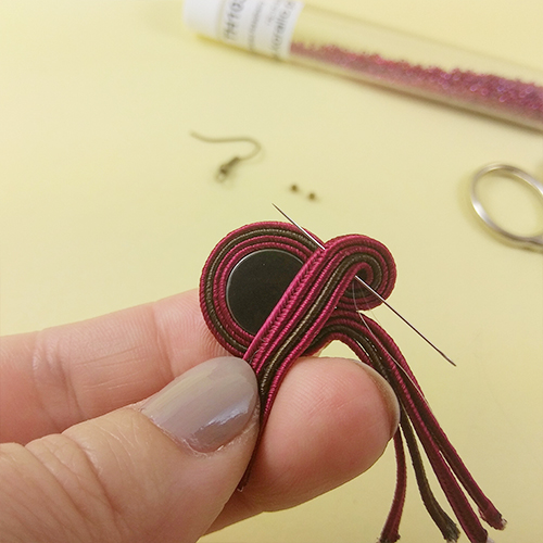 kolczyki sutasz Wiśnie w czekoladzie