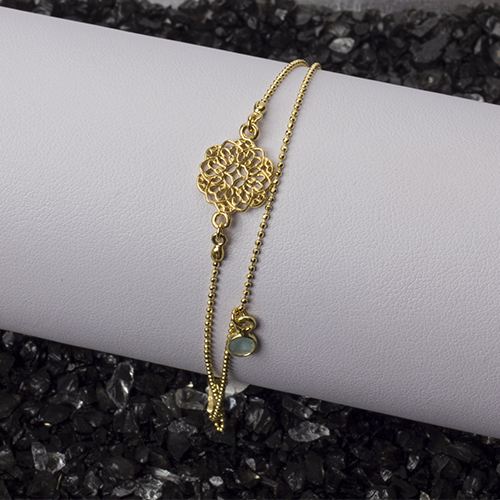 zestaw bransoletek mandala z amazonitem