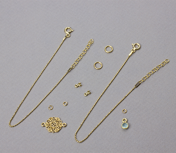 zestaw bransoletek złota mandala z amazonitem