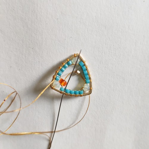 kolczyki z koralików Miyuki i kryształków