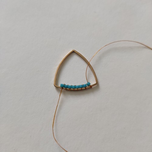 kolczyki z koralikami Miyuki i kryształkami