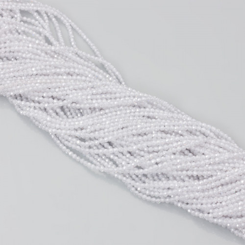 koralik kulka fasetowana biala cyrkonia DK0874