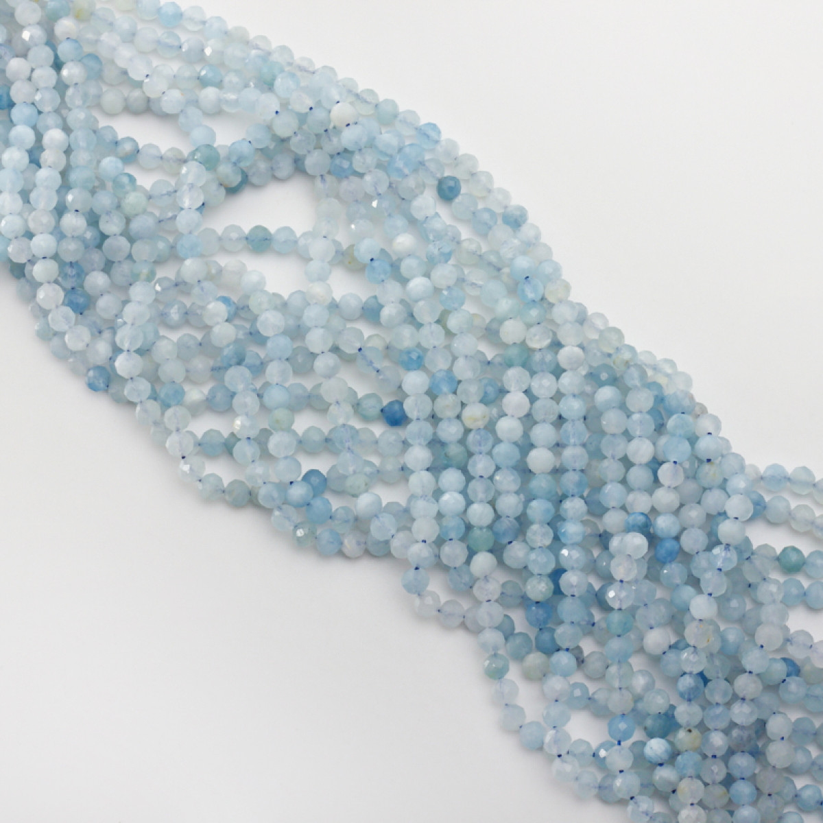 koralik kulka fasetowana niebieska akwamaryn DK2366