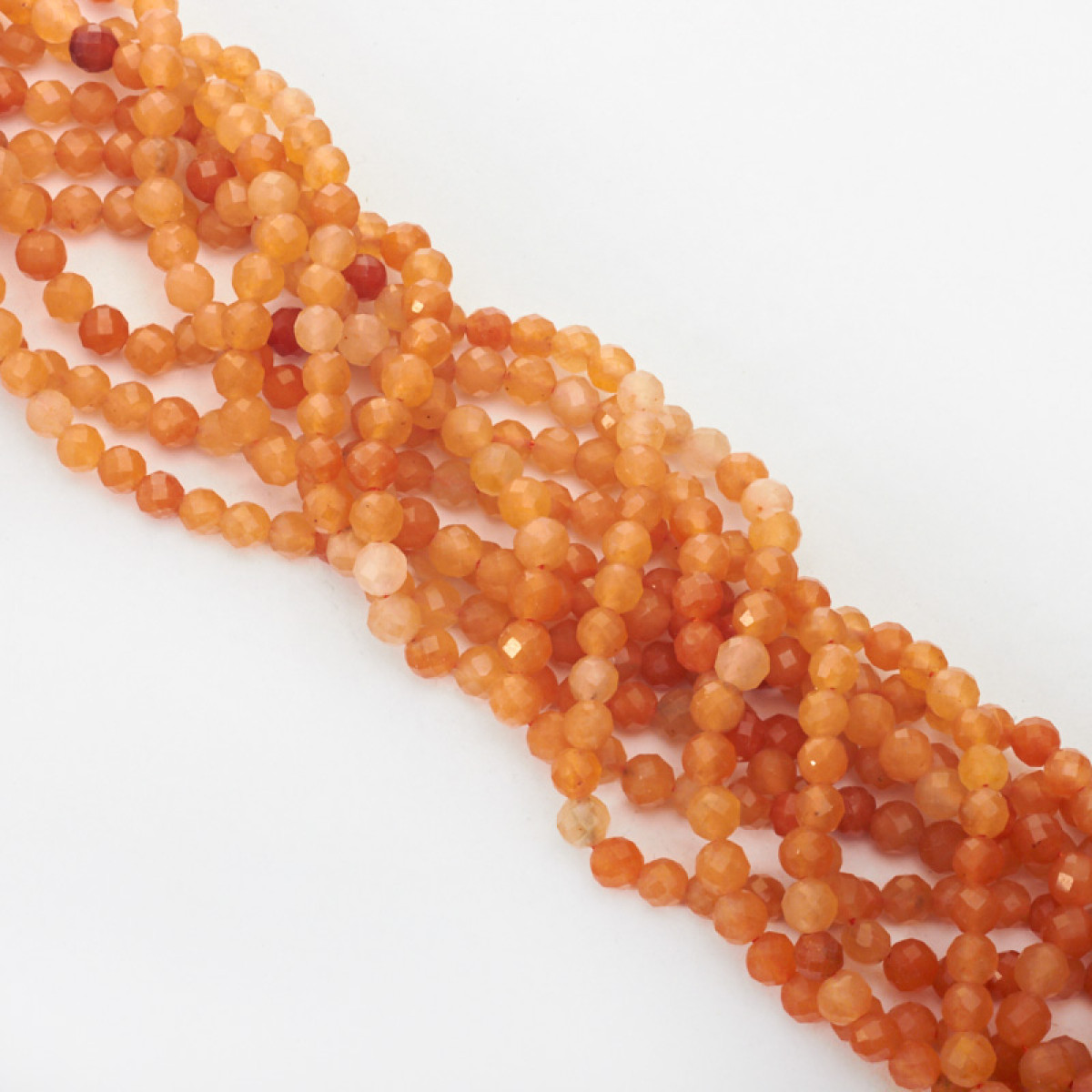 koralik kulka fasetowana pomaranczowa awenturyn DK2073