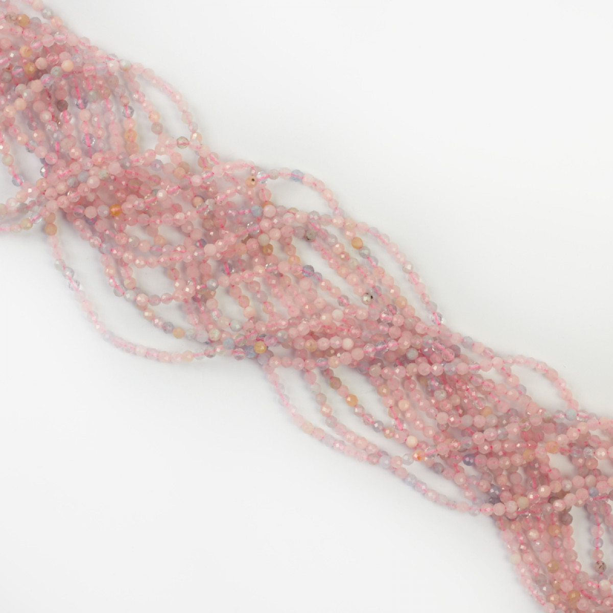 koralik kulka fasetowana rozowa morganit DK1092