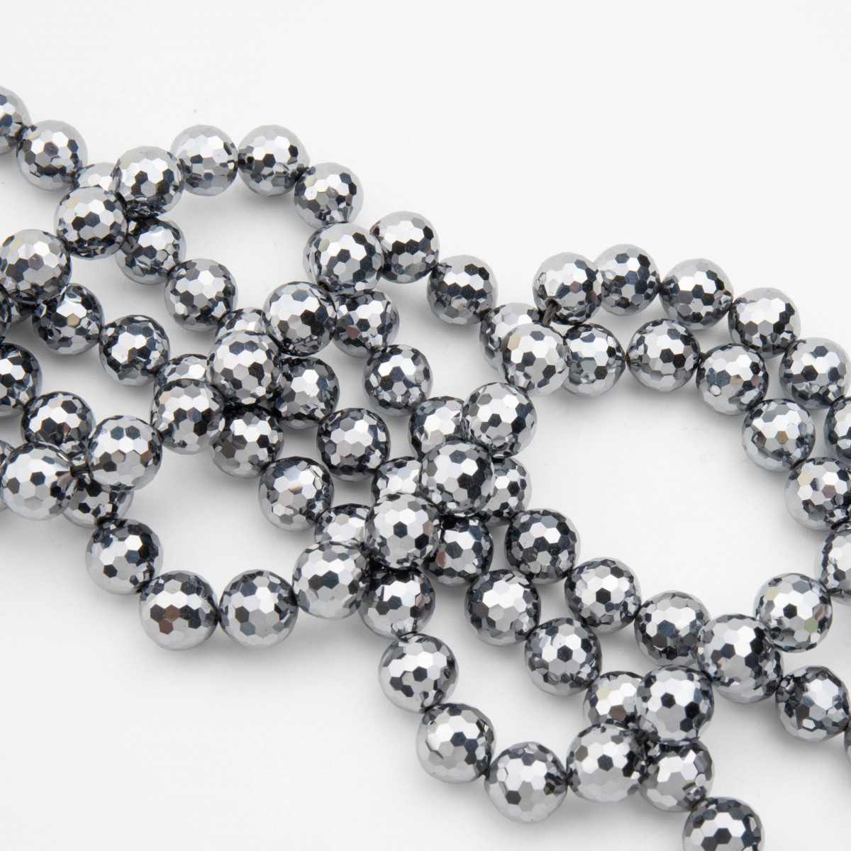 koralik kulka fasetowana srebrna terazhertz dk3001