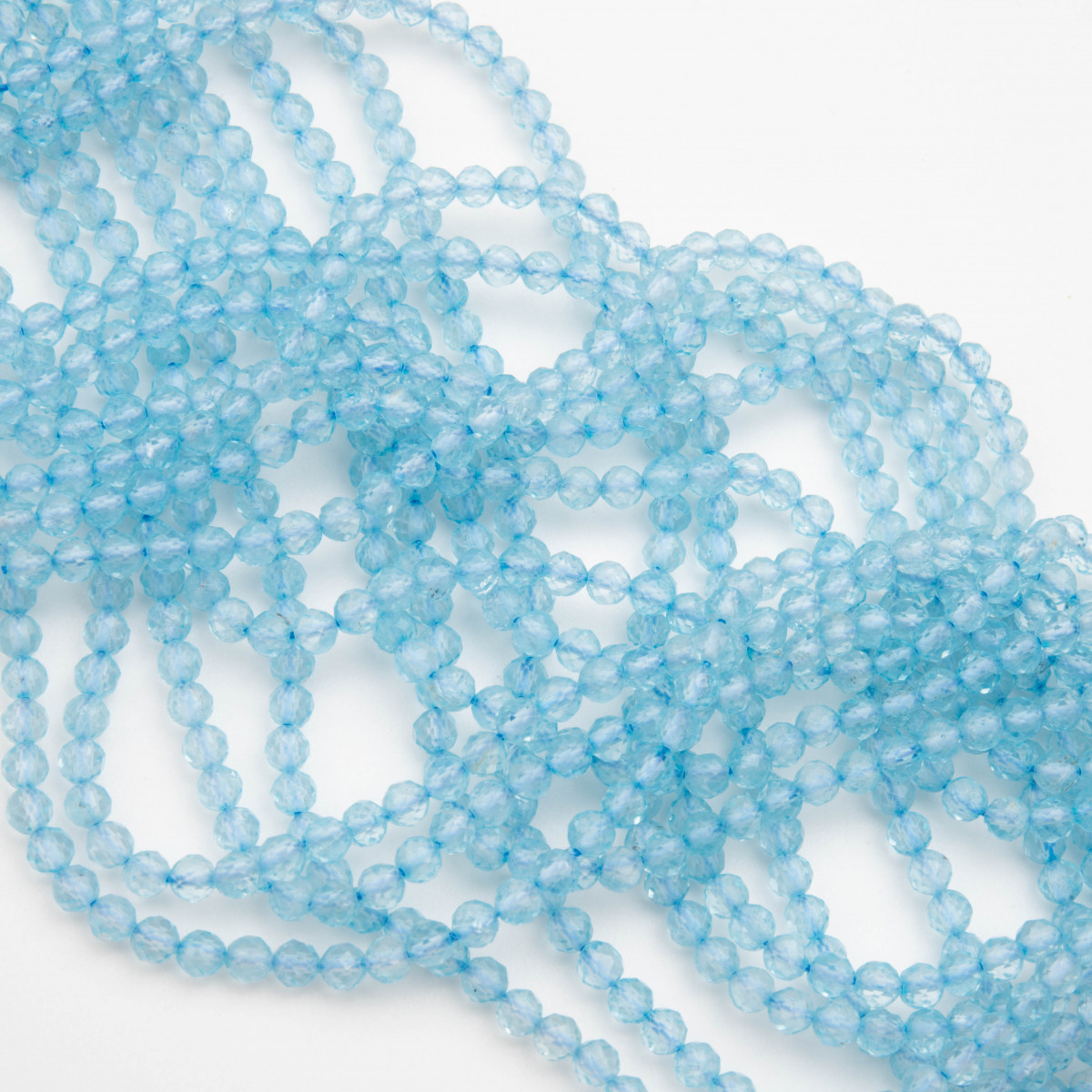 koralik kulka fasetowana topaz niebieski DK2968