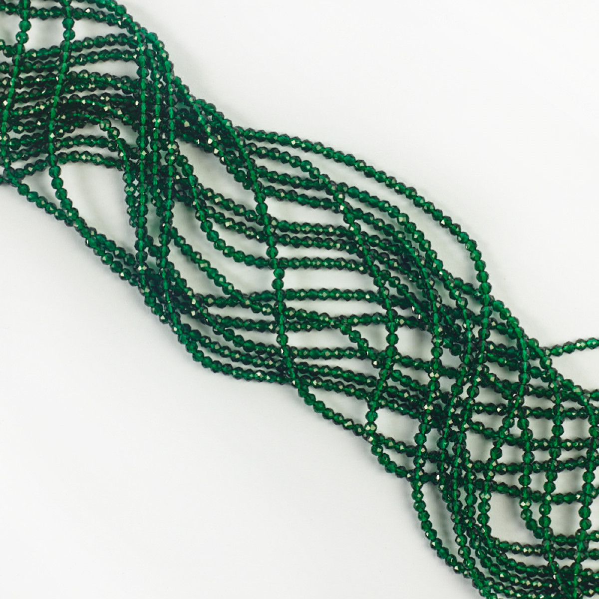 koralik kulka fasetowana zielona szmaragd DK1549 1