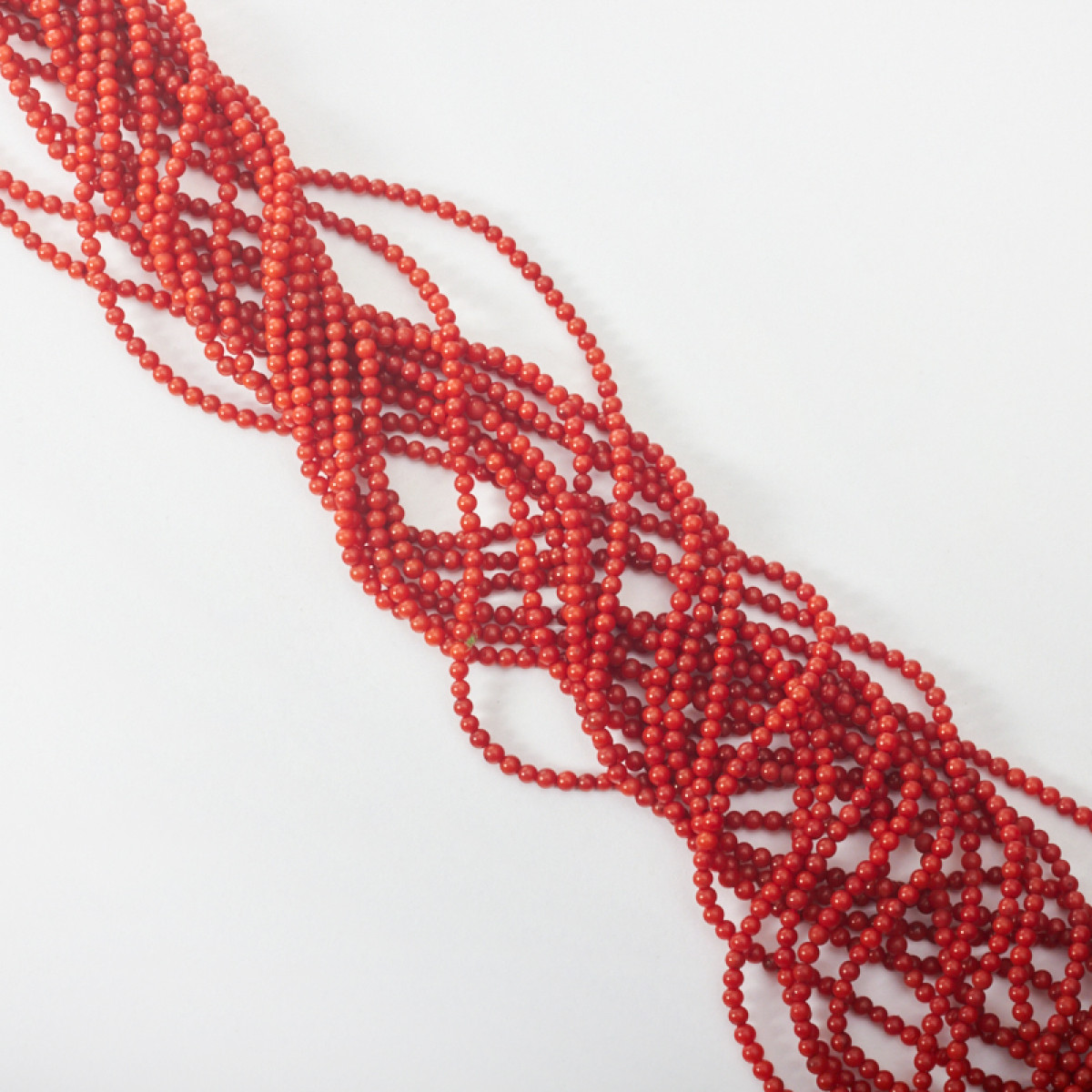 koralik kulka gladka czerwona koral KO1006