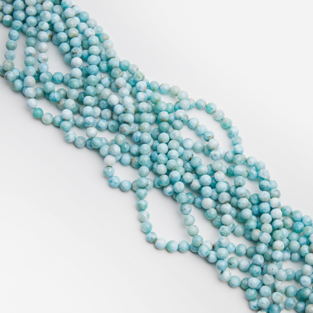 koralik kulka gladka niebieska larimar DK2848