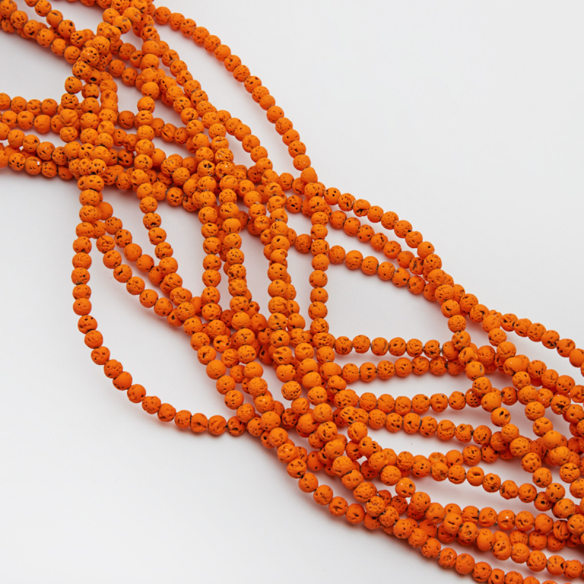 koralik kulka lakierowana lawa wulkaniczna pomaranczowa KA1471