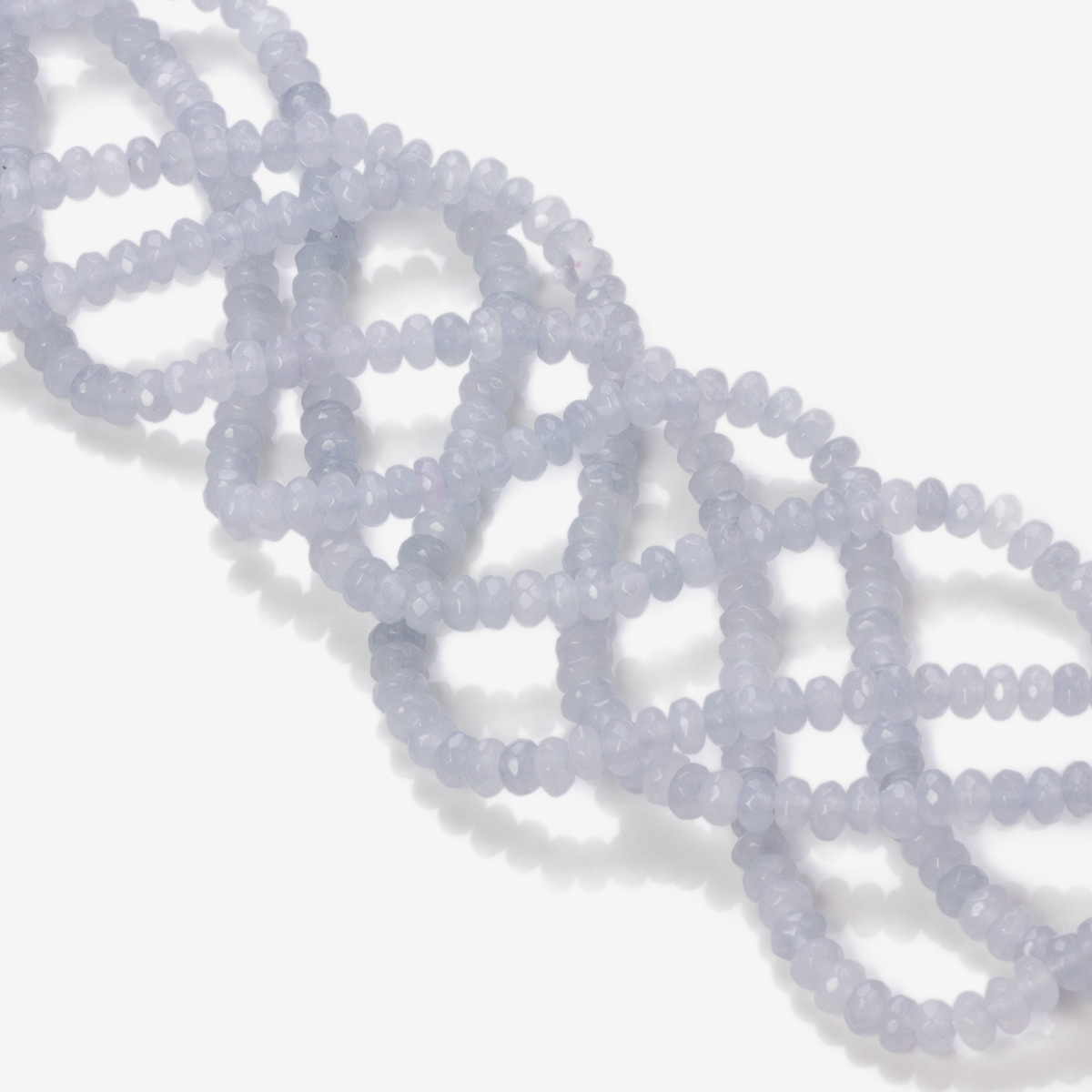 koralik oponka fasetowana niebieska jadeit KA8477