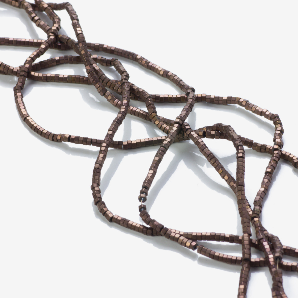 koralik przekladka wielokat brazowy hematyt platerowany KA2731