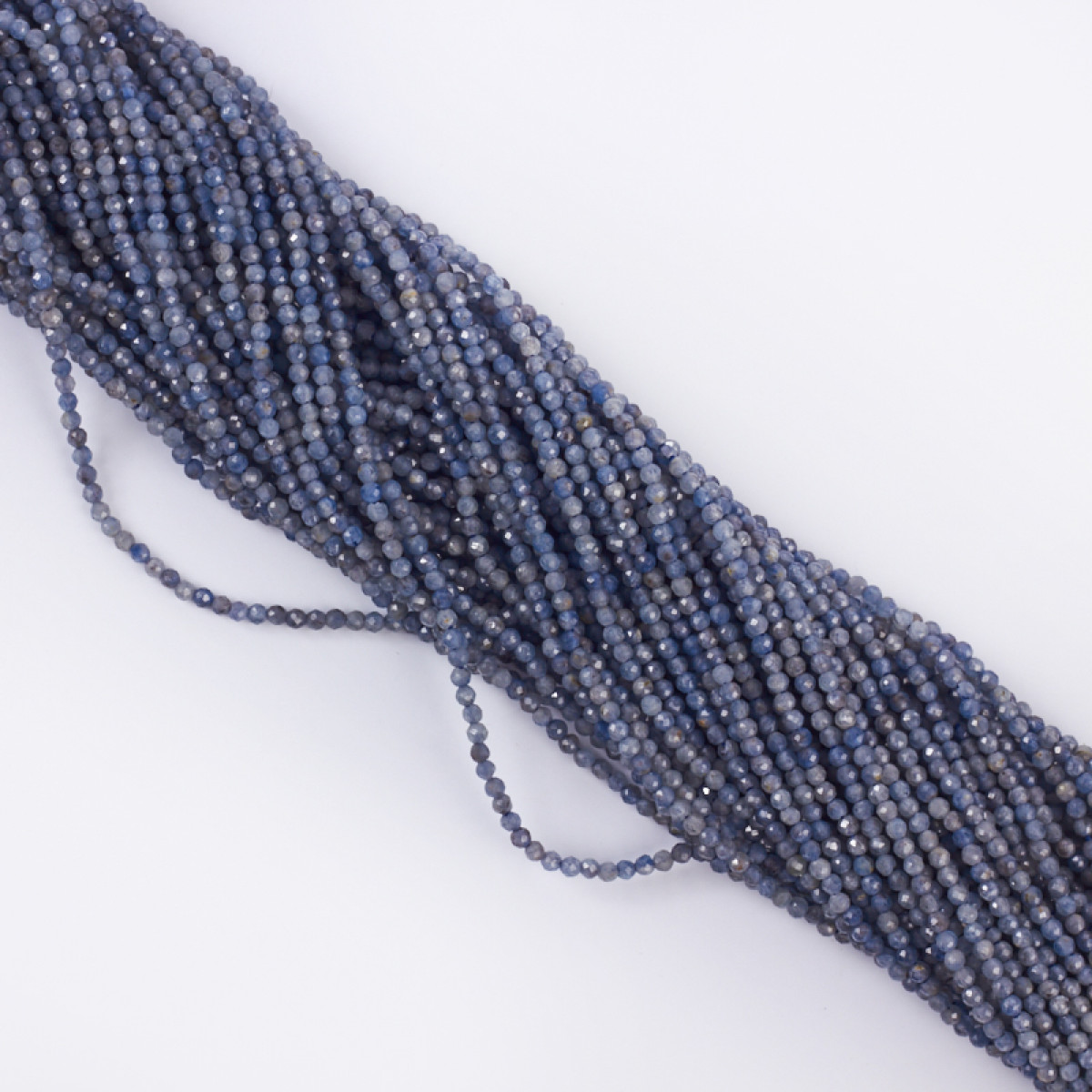 koralik fasetowana kulka szafir DK1283