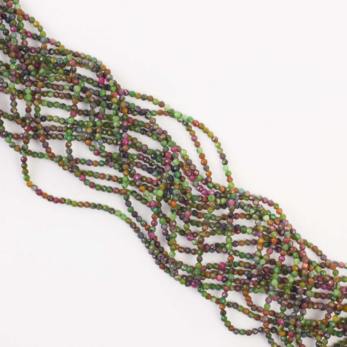 koraliki fasetowane kulki rubin z szafirem DK1320 1