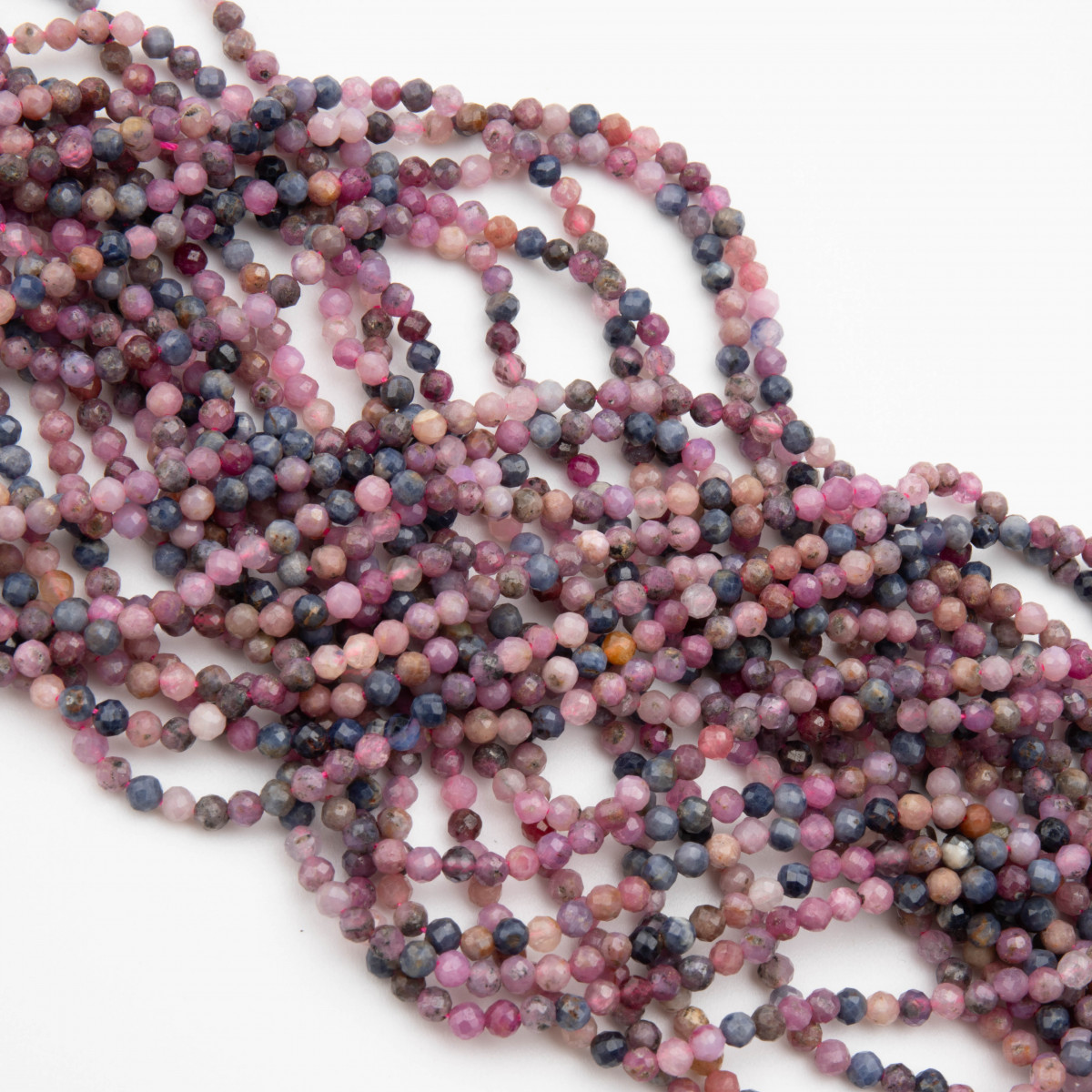 koraliki fasetowane kulki rubin z szafirem DK2947