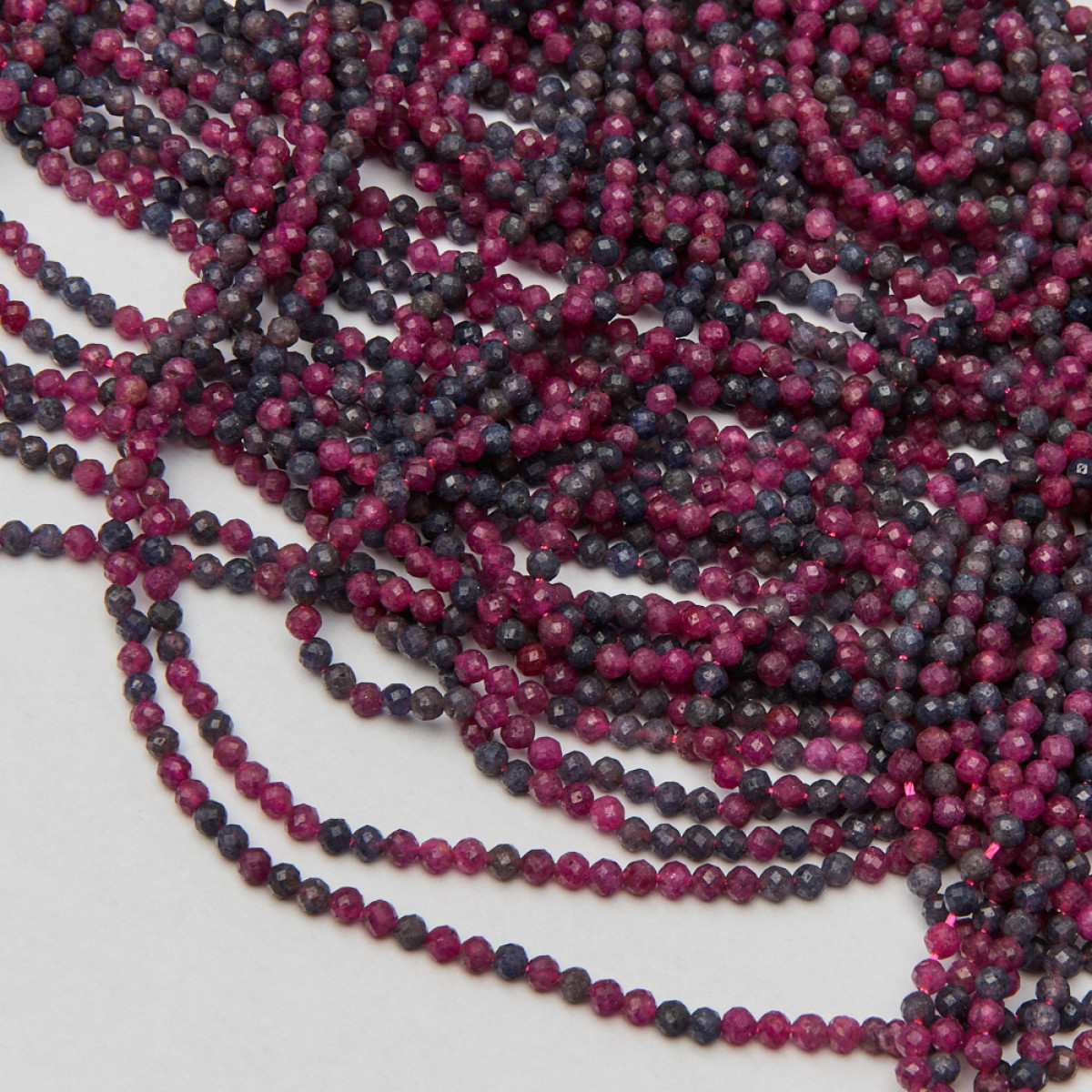 koraliki fasetowane kulki rubin z szafirem dk0645 1
