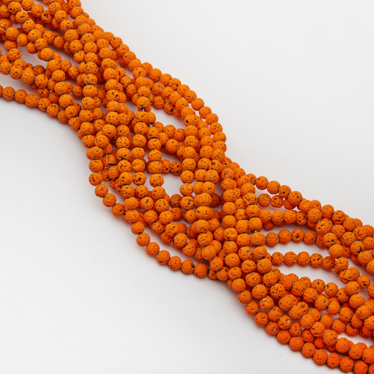 pomarańczowa lawa wulkaniczna, koralik kulka, KA1478 1