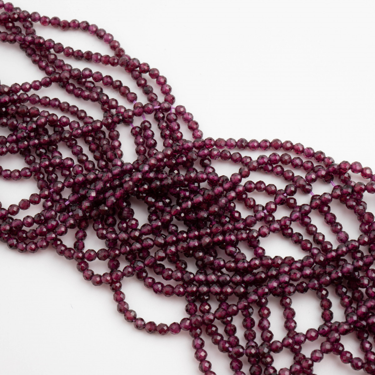 granat, koraliki fasetowana kulka, KA9335 2