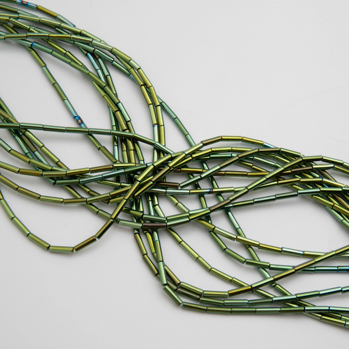 zielony hematyt, koralik słupek, KA9639