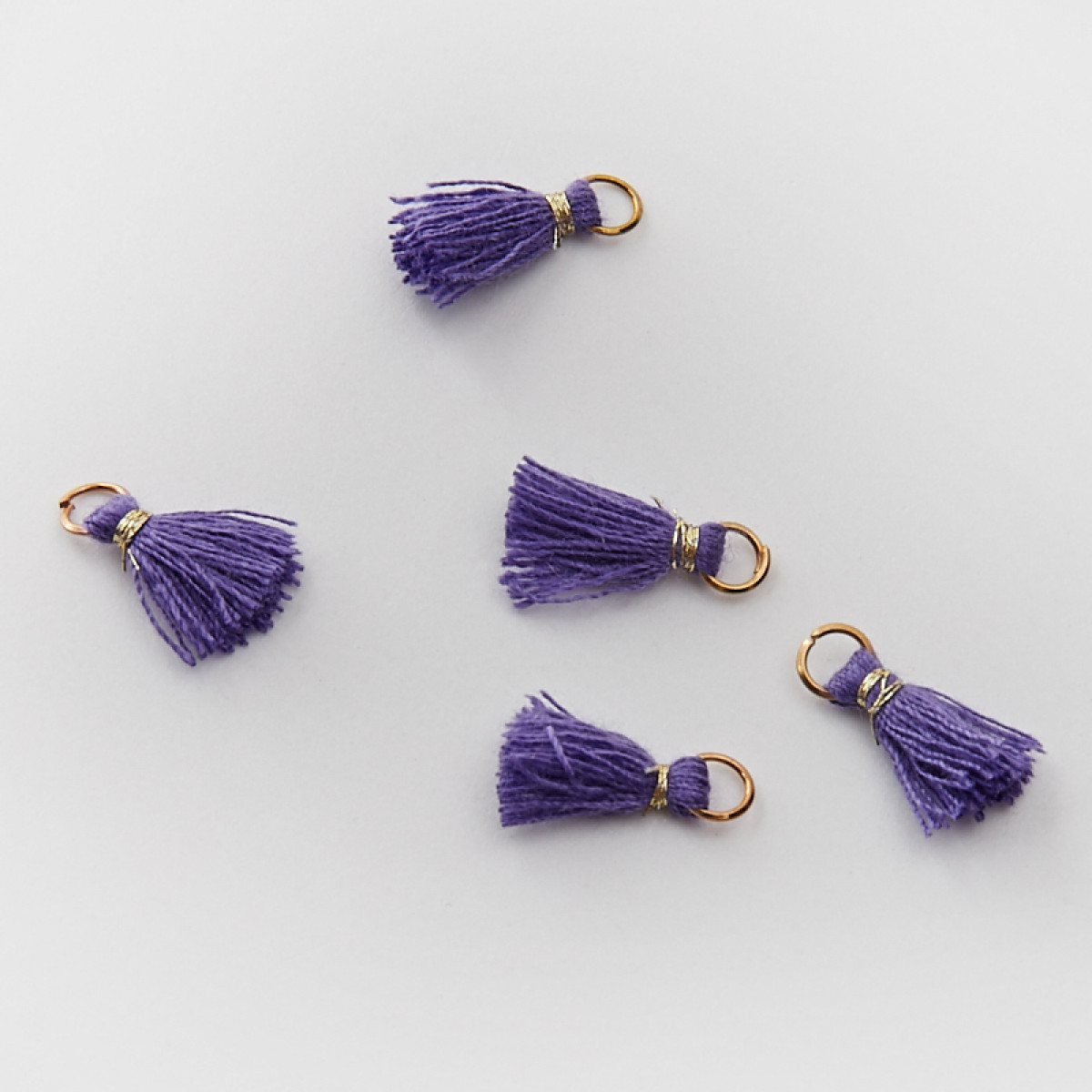 fioletowe mini chwosty w złotej oprawie, SZ9085