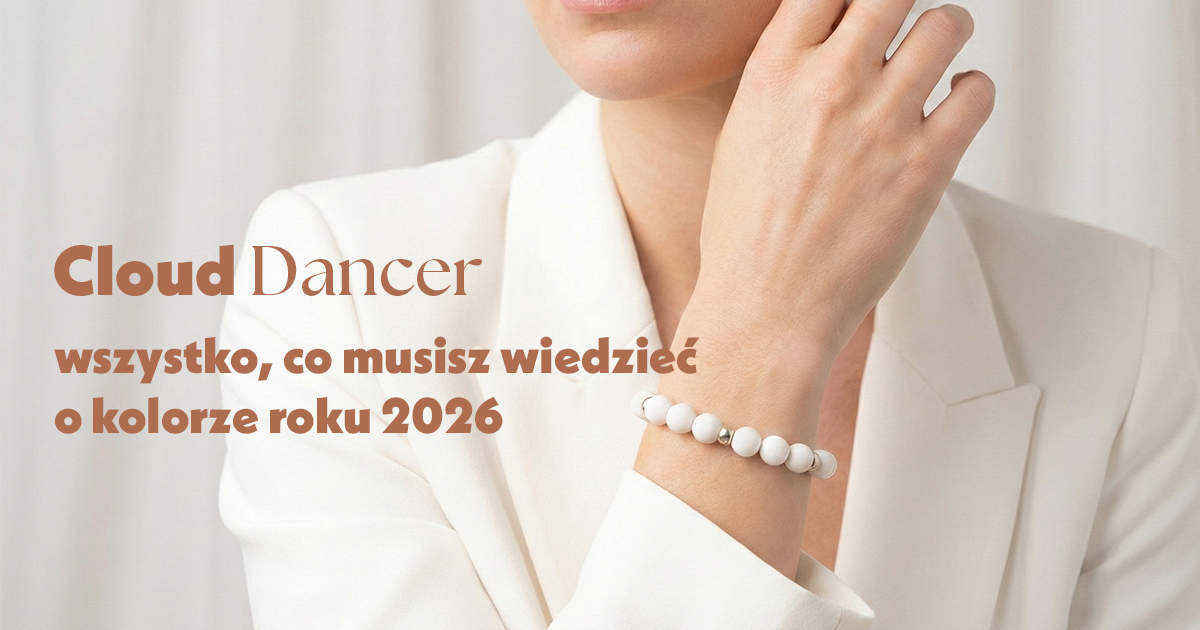 Cloud dancer: kolor roku 2026 od Pantone. Jak wykorzystać go w biżuterii