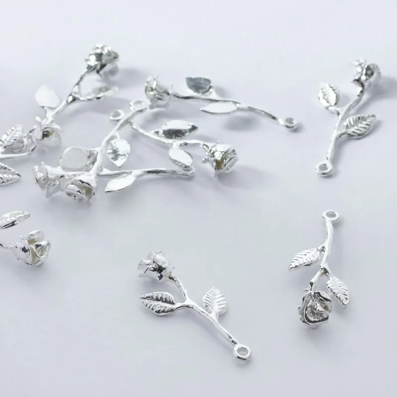 Srebrna zawieszka róża AG925 srebrny 23,5mm [PS8354A]