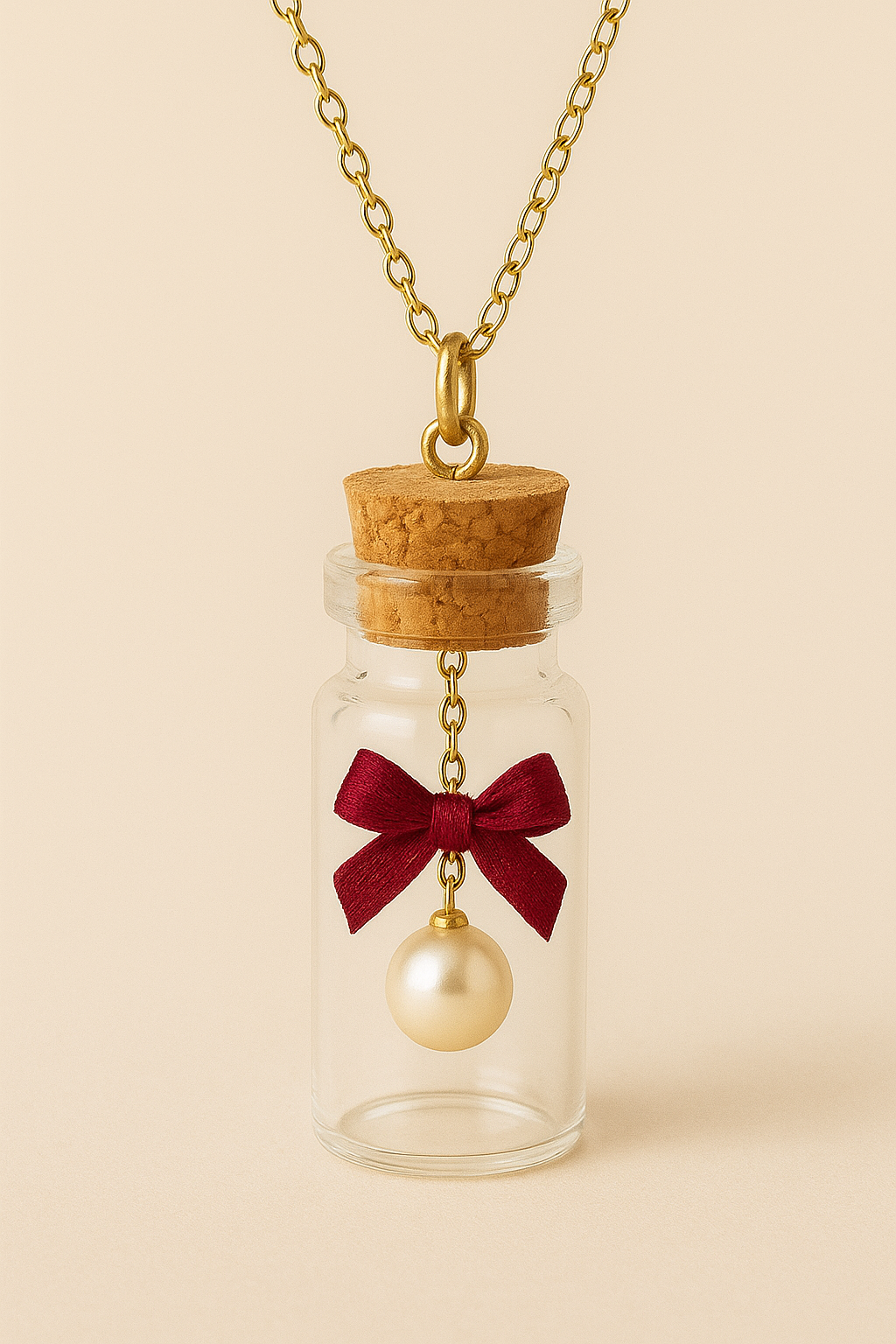 Fiolka z perłą kokardką