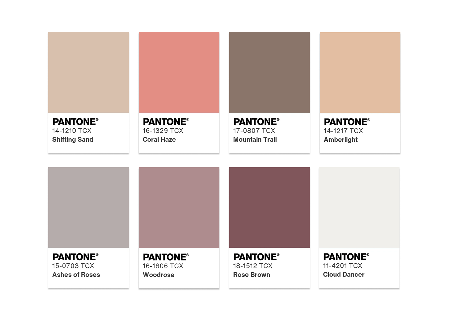 pantone color palette comfort zone