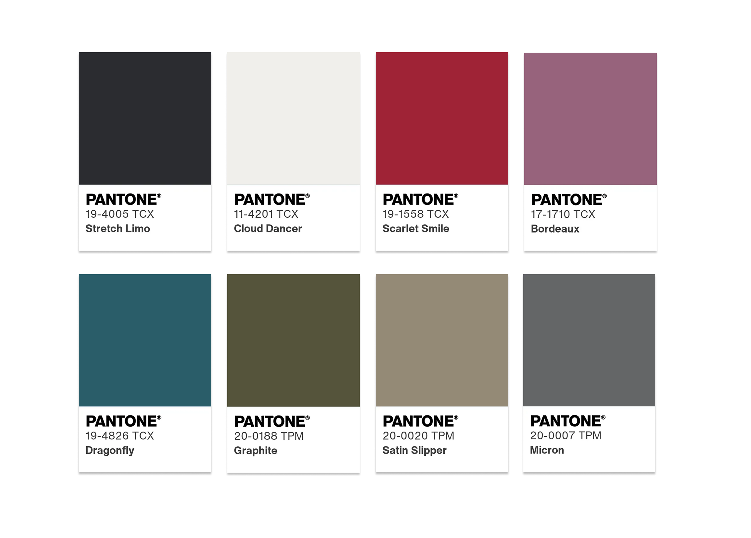 pantone paltte glamour gleam