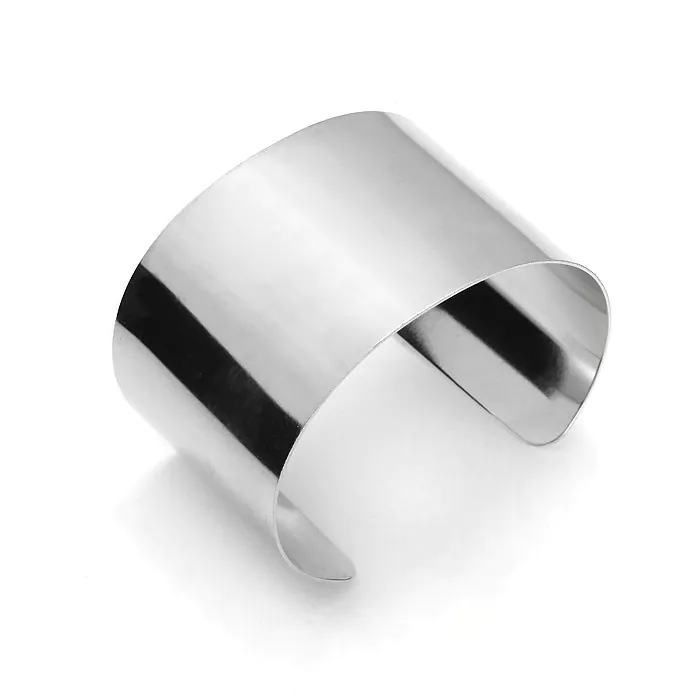 Srebrna bransoletka cuff gładki mankiet "uniwersalna" [FC0835]