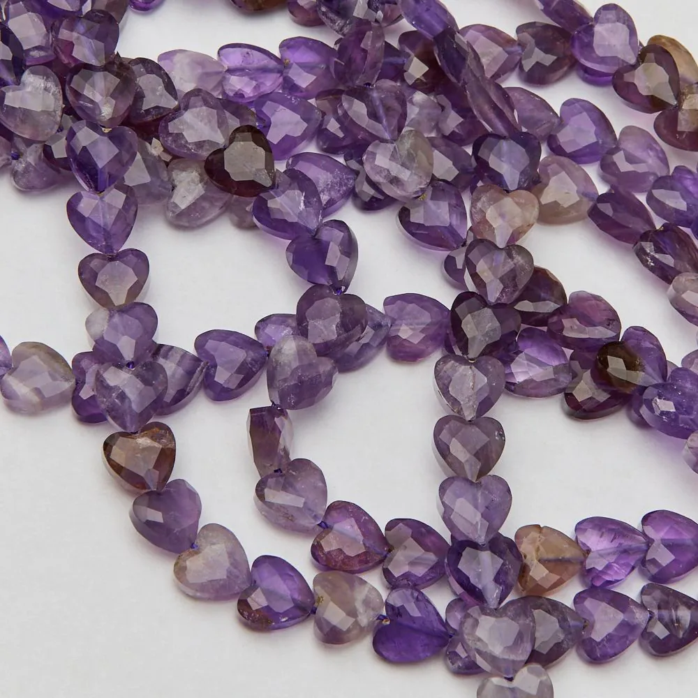 Ametyst serce fasetowane 8 mm [KA1647]