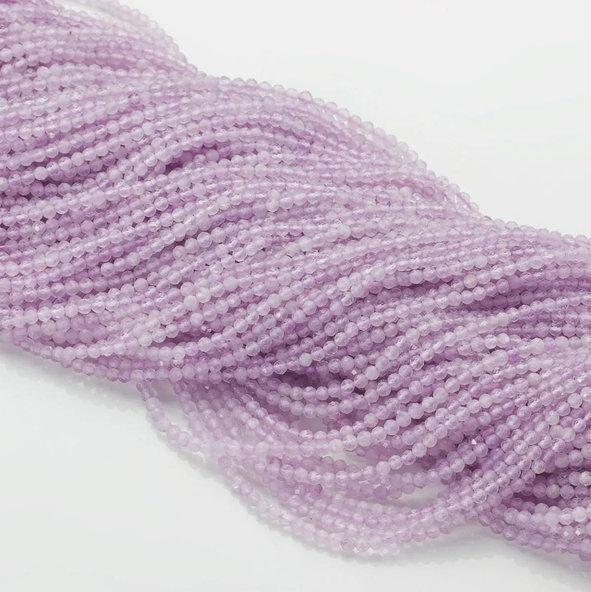 Ametyst lawendowy kulka fasetowana fioletowa 2,5 mm [KA5007]