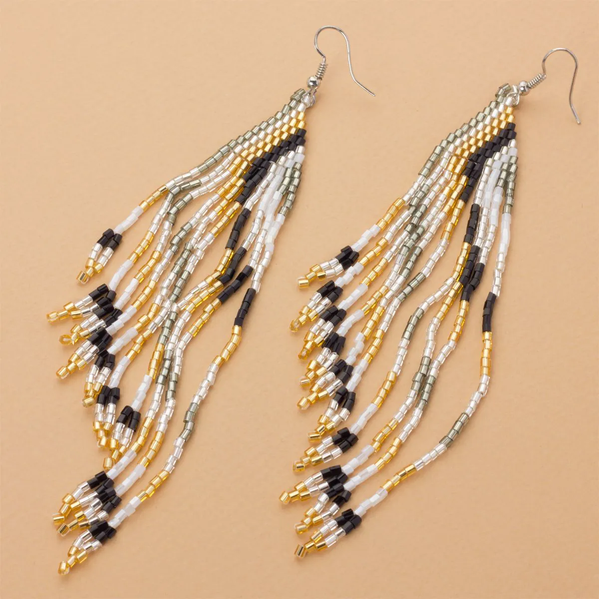 Kolczyki boho z koralików Matsuno 14 cm [PA4014]