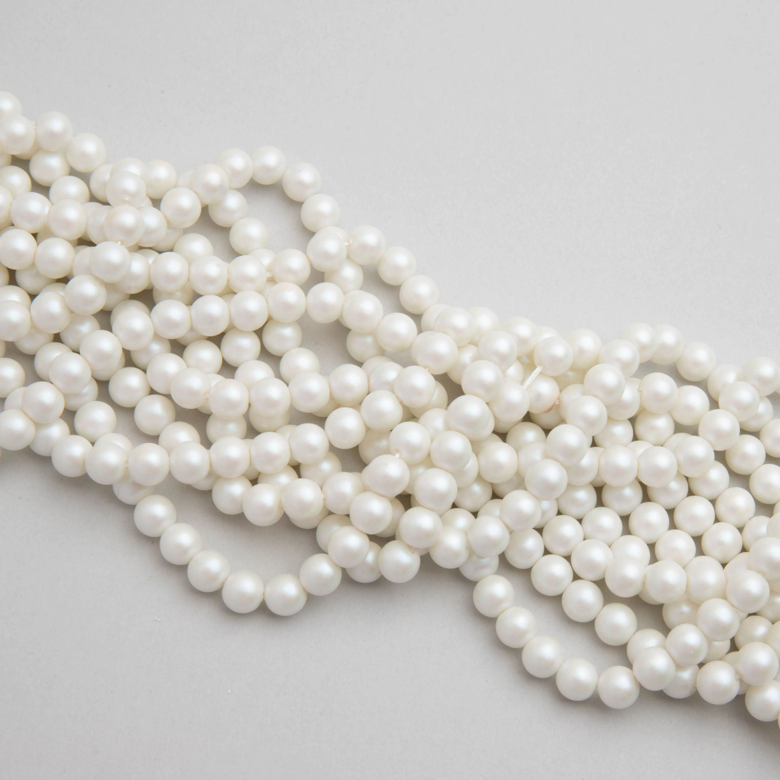 Perły ceramiczne kulki satynowe białe 6 mm [PH0988]