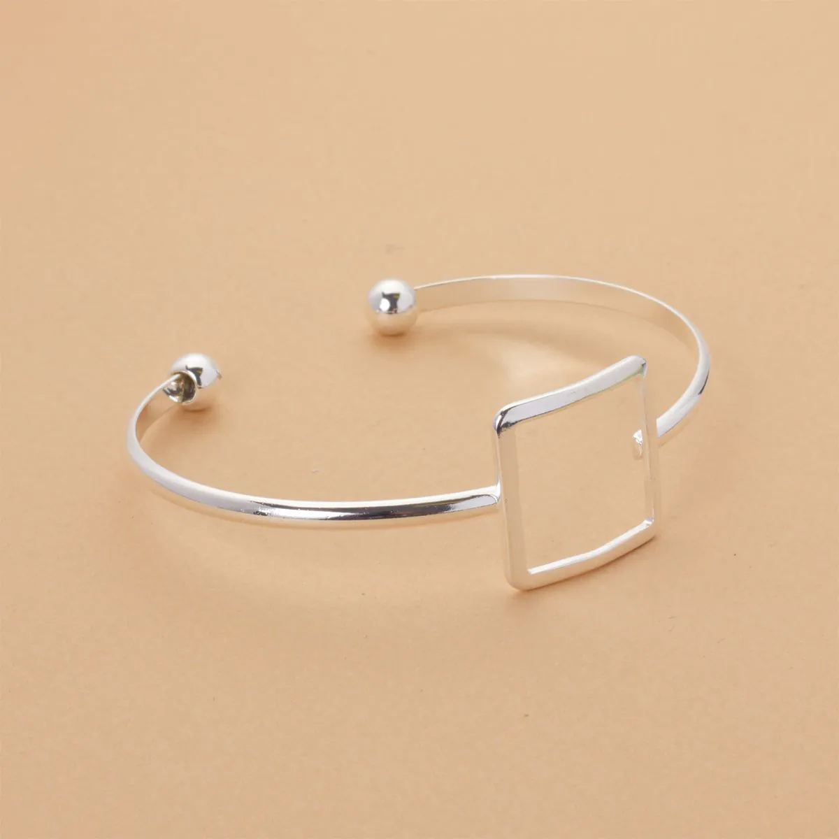 Bransoletka z mosiądzu kwadrat wycięty 16-19 cm [PM1079]